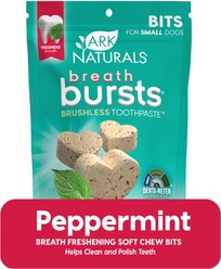 Ark Naturals Breath Bursts Peppermint Bits Small Dental Dog Treats, 4-oz bag