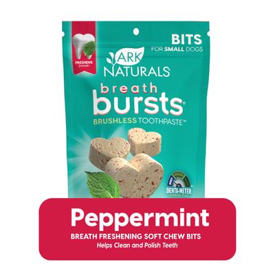 Show full view: Ark Naturals Breath Bursts Peppermint Bits Small Dental Dog Treats, 4-oz bag slide 1 of 11