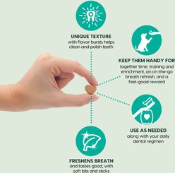 Ark Naturals Breath Bursts Peppermint Bits Small Dental Dog Treats, 4-oz bag slide 2 of 8