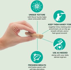 Ark Naturals Breath Bursts Peppermint Sticks Medium/Large Dental Dog Treats, 6-oz bag slide 2 of 8