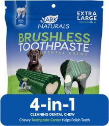 Ark Naturals Brushless Toothpaste Dog Dental Treats, X-Large, 24-oz bag