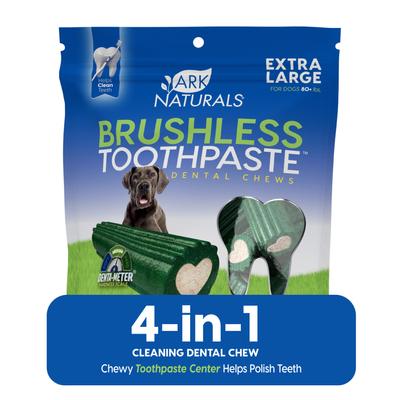 Show full view: Ark Naturals Brushless Toothpaste Dog Dental Treats, X-Large, 24-oz bag slide 1 of 11