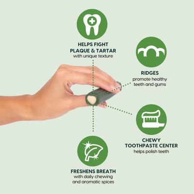 Show full view: Ark Naturals Brushless Toothpaste Dog Dental Treats, X-Large, 24-oz bag slide 3 of 11