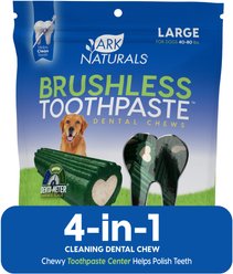 Ark Naturals Brushless Toothpaste Large Dental Dog Treats, 18-oz bag, count varies