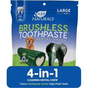 Ark Naturals Brushless Toothpaste Large Dental Dog Treats, 18-oz bag, count varies