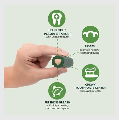 Show full view: Ark Naturals Brushless Toothpaste Large Dental Dog Treats, 54-oz box, 40 count slide 3 of 12