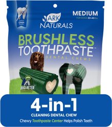 Ark Naturals Brushless Toothpaste Medium Dental Dog Treats, 18-oz bag