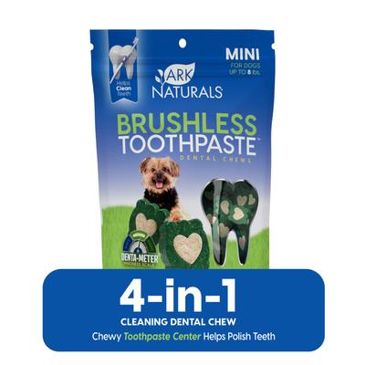 Show full view: Ark Naturals Brushless Toothpaste Mini Dental Dog Treats, 4-oz bag, count varies slide 1 of 12