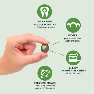 Show full view: Ark Naturals Brushless Toothpaste Mini Dental Dog Treats, 4-oz bag, count varies slide 3 of 12