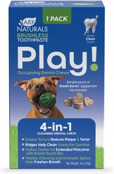Ark Naturals Brushless Toothpaste Play! Mint Adult Dental Dog Treats, 4-oz box, 1 count