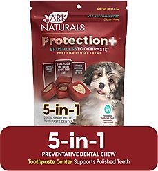 Ark Naturals Brushless Toothpaste Protection+ Mini Dental Dog Treats, 4-oz bag, count varies