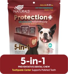 Ark Naturals Brushless Toothpaste Protection+ Small Dental Dog Treats, 12-oz bag, count varies