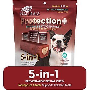 Ark Naturals Brushless Toothpaste Protection+ Small Dental Dog Treats, 12-oz bag, count varies
