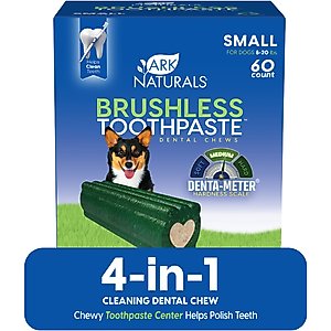 Ark Naturals Brushless Toothpaste Small Dental Dog Treats, 35-oz box