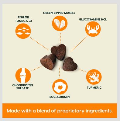 Show full view: Ark Naturals Gray Muzzle Old Bones Happy Joint Soft Chew Joint Supplement for Senior Dogs, 90 count slide 4 of 13