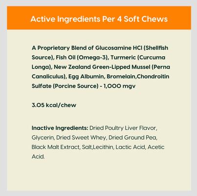 Show full view: Ark Naturals Gray Muzzle Old Bones Happy Joint Soft Chew Joint Supplement for Senior Dogs, 90 count slide 7 of 13