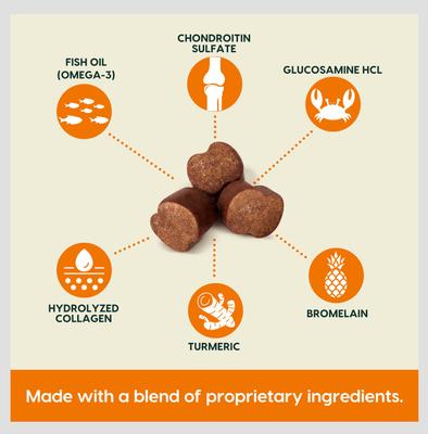 Show full view: Ark Naturals Gray Muzzle Old Bones Happy Joints Maximum Strength Soft Chew Joint Supplement for Senior Dogs, 16-oz bag slide 4 of 12