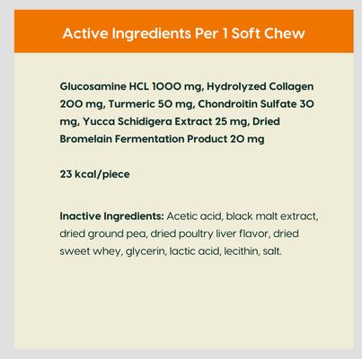 Show full view: Ark Naturals Gray Muzzle Old Bones Happy Joints Maximum Strength Soft Chew Joint Supplement for Senior Dogs, 16-oz bag slide 7 of 12