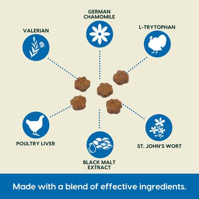 Show full view: Ark Naturals Happy Traveler Soft Chew Calming Supplement for Dogs & Cats, 75 count slide 4 of 11