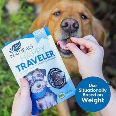 Show full view: Ark Naturals Happy Traveler Soft Chew Calming Supplement for Dogs & Cats, 75 count slide 8 of 11