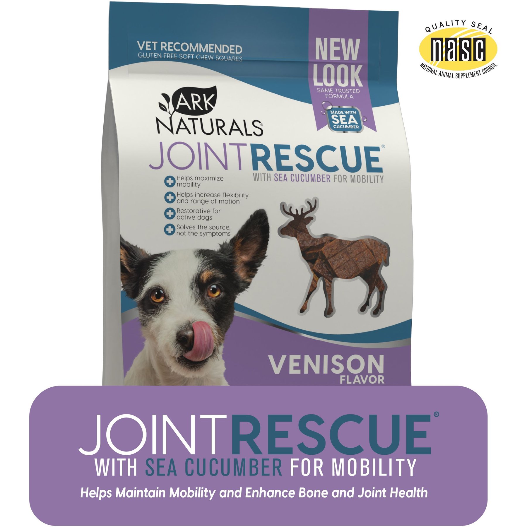 Ark Naturals Sea "Mobility" Joint Rescue Venison Jerky Dog Treats, 9oz
