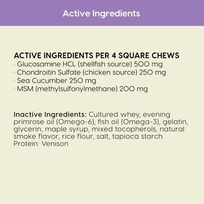 Show full view: Ark Naturals Joint Rescue Venison Flavor Soft Chew Joint Supplement for Dogs, 9-oz bag slide 6 of 9
