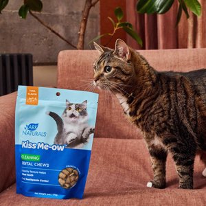 Ark Naturals Kiss Me-Ow Cleaning Tuna Dental Chews Crunchy Cat Treats, 6-oz bag