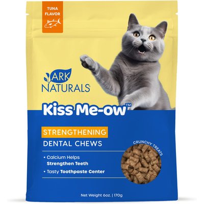 Ark Naturals Ark Naturals Kiss Me-Ow Strengthening Tuna Dental Chews Crunchy Cat Treats, 6-oz bag