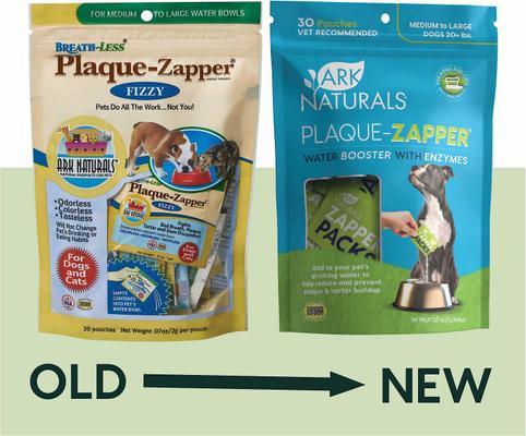 Show full view: Ark Naturals Plaque-Zapper Medium & Large Dog Dental Water Additive Pouches slide 6 of 9