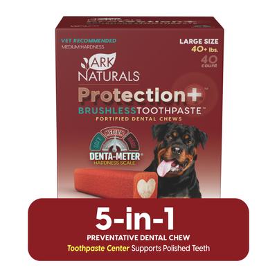 Show full view: Ark Naturals Protection+ Brushless Toothpaste Large Dental Dog Treats, 40 count slide 1 of 11