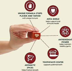 Ark Naturals Protection+ Brushless Toothpaste Large Dental Dog Treats, 40 count slide 2 of 7