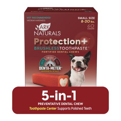 Show full view: Ark Naturals Protection+ Brushless Toothpaste Small Dental Dog Treats, 60 count slide 1 of 9