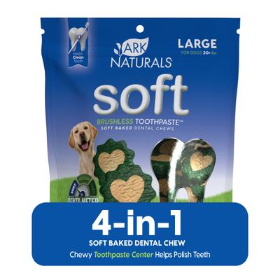 Show full view: Ark Naturals Soft Brushless Toothpaste Large Dental Dog Treats, 18-oz bag slide 1 of 10