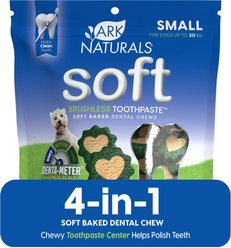Ark Naturals Soft Brushless Toothpaste Small Dental Dog Treats, 12-oz bag