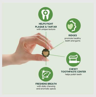 Show full view: Ark Naturals Soft Brushless Toothpaste Small Dental Dog Treats, 12-oz bag slide 3 of 10