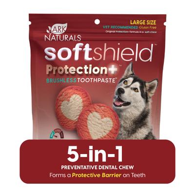 Show full view: Ark Naturals Soft Shield Protection+ Brushless Toothpaste Large Dental Dog Treats, 18-oz bag slide 1 of 10