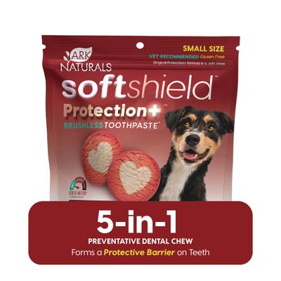 Show full view: Ark Naturals Soft Shield Protection+ Brushless Toothpaste Small Dental Dog Treats, 12-oz bag slide 1 of 11