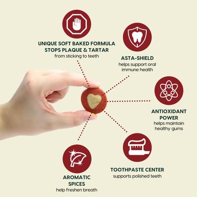 Show full view: Ark Naturals Soft Shield Protection+ Brushless Toothpaste Small Dental Dog Treats, 12-oz bag slide 3 of 11