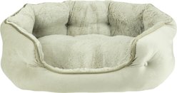 Arlee Home & Pet Cozy Orthopedic Durable Eco-Friendly Bolster Dog & Cat Bed, Cobblestone, 28 x 23 x 10-in