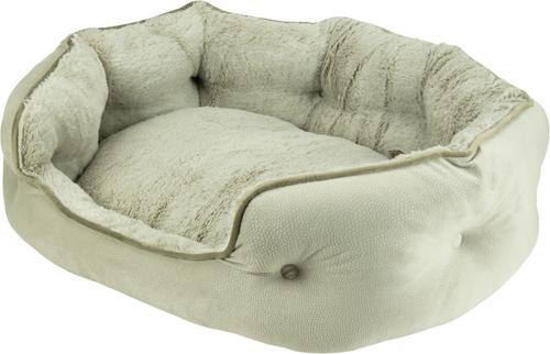 Show full view: Arlee Home & Pet Cozy Orthopedic Durable Eco-Friendly Bolster Dog & Cat Bed, Cobblestone, 28 x 23 x 10-in slide 2 of 6