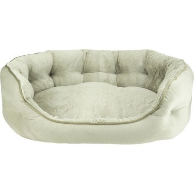 Arlee Home & Pet Arlee Home & Pet Cozy Orthopedic Durable Eco-Friendly Bolster Dog & Cat Bed, Cobblestone, 33 x 27 x 12-in