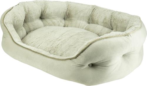 Show full view: Arlee Home & Pet Cozy Orthopedic Durable Eco-Friendly Bolster Dog & Cat Bed, Cobblestone, 33 x 27 x 12-in slide 3 of 7