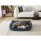 Show in main carousel: Arlee Home & Pet Cresent Lounger Orthopedic Eco-Friendly Memory Foam Bolster Dog & Cat Bed, Blue, 41 x 32 x 11-in slide 1 of 11