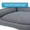 Show in main carousel: Arlee Home & Pet Cresent Lounger Orthopedic Eco-Friendly Memory Foam Bolster Dog & Cat Bed, Gray, 26 x 21 x 8-in slide 5 of 11