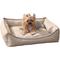 Show in main carousel: Arlee Home & Pet Cresent Lounger Orthopedic Eco-Friendly Memory Foam Bolster Dog & Cat Bed, Safari, 26 x 21 x 8-in slide 2 of 11