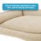 Show in main carousel: Arlee Home & Pet Cresent Lounger Orthopedic Eco-Friendly Memory Foam Bolster Dog & Cat Bed, Safari, 34 x 27 x 9-in slide 5 of 10