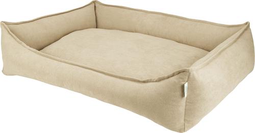 Show full view: Arlee Home & Pet Cresent Lounger Orthopedic Eco-Friendly Memory Foam Bolster Dog & Cat Bed, Safari, 34 x 27 x 9-in slide 4 of 10
