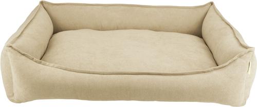 Show full view: Arlee Home & Pet Cresent Lounger Orthopedic Eco-Friendly Memory Foam Bolster Dog & Cat Bed, Safari, 34 x 27 x 9-in slide 3 of 10