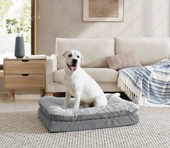 Arlee Home & Pet Orthopedic Pillow Topper Dog Bed, Blue, Medium