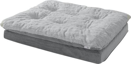 Show full view: Arlee Home & Pet Orthopedic Pillow Topper Dog Bed, Blue, Medium slide 2 of 5